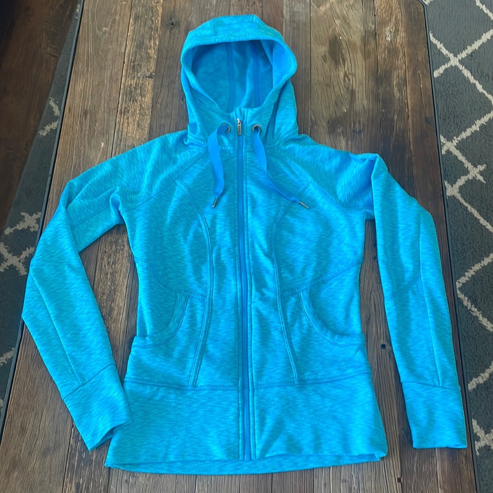 Athleta XS blue space dye zip hoodie. Like new condition.